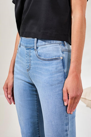 Audrey Pull-On Pedal Pusher Boundless Stretch Denim-Coastalblue