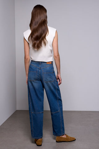 BLUE THREAD Audrey Relaxed Barrel Ankle Denim-Authenticblue