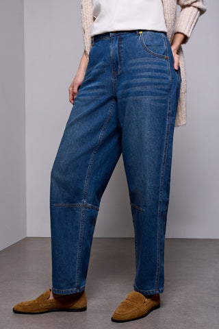 BLUE THREAD Audrey Relaxed Barrel Ankle Denim-Authenticblue