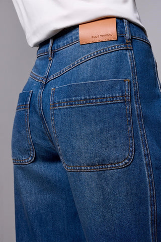 BLUE THREAD Audrey Relaxed Barrel Ankle Denim-Authenticblue