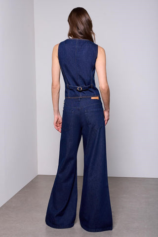 BLUE THREAD Audrey Pleated Drama Wide Leg Denim-Aftermidnight