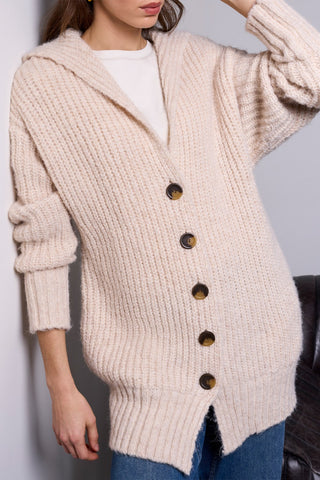BLUE THREAD Oversized Ribbed Knit Cardigan-H cream