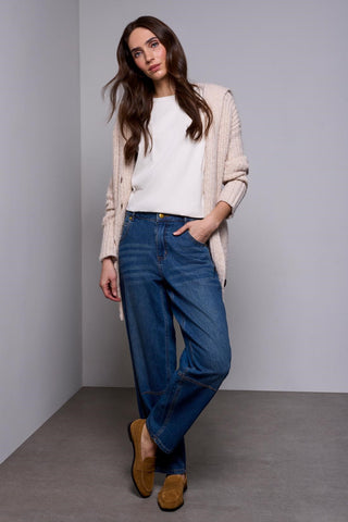 BLUE THREAD Oversized Ribbed Knit Cardigan-H cream