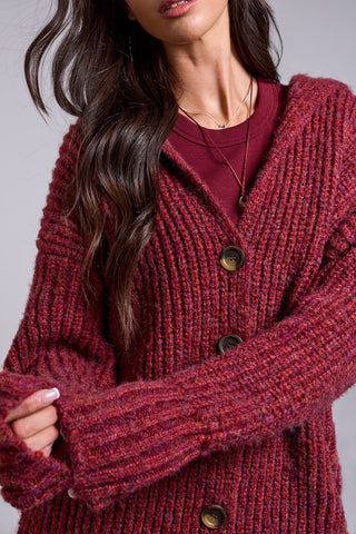BLUE THREAD Oversized Ribbed Knit Cardigan-H pinot