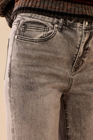 Jean Brooke Taille Haute Jambe Large -Basalte