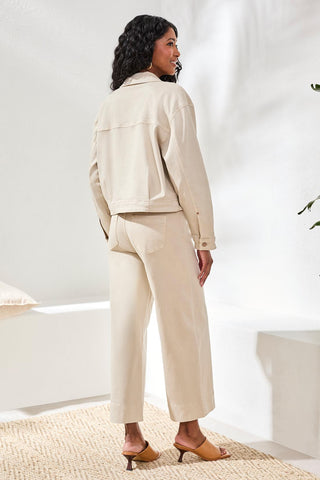 Veste En Jean Stretch À Boutons-Canvas