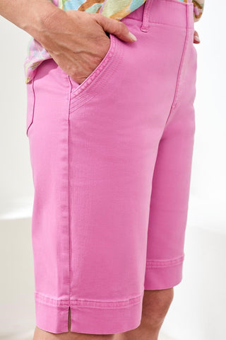 Comfort Stretch Pull-On Bermuda Shorts-Wisteria