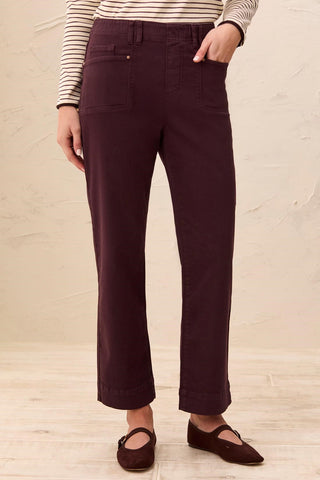 Pantalon Utilitaire À Jambe Droite En Twill Extensible Doux À Enfiler-Fudge