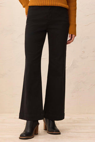 Comfort Stretch Wide Leg Pull-On Pants-Black