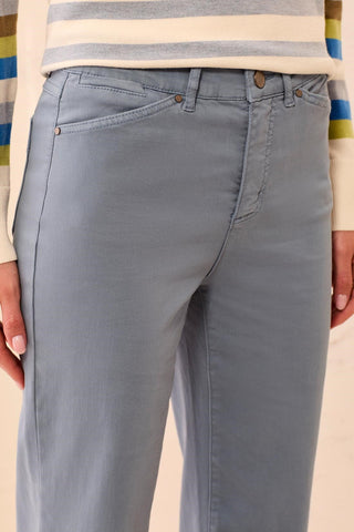 Comfort Stretch Wide Leg Pull-On Pants-Blue fog