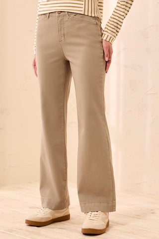 Comfort Stretch Wide Leg Pull-On Pants-Dry sand