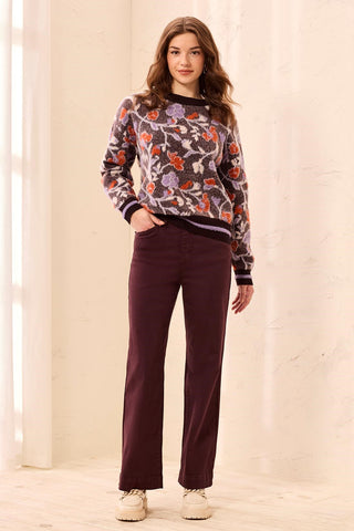 Comfort Stretch Wide Leg Pull-On Pants-Fudge