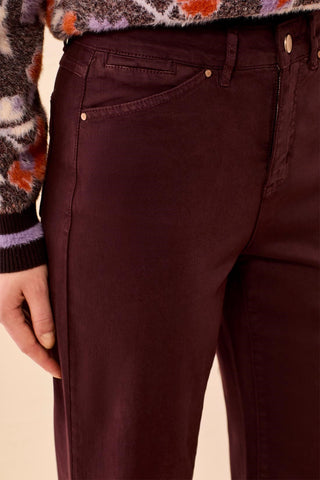 Comfort Stretch Wide Leg Pull-On Pants-Fudge