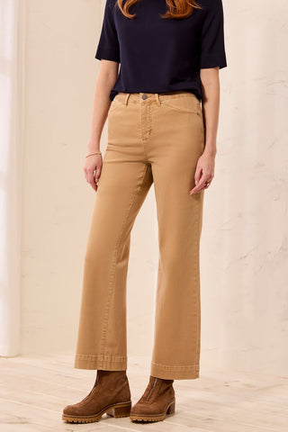 Comfort Stretch Wide Leg Pull-On Pants-Sesame