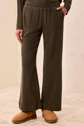 Crinkle Lyocell®Pull-On Flowy Wide Leg Pants-Basil