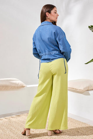 Denim Jacket With Back Adjustment-Fjordblue
