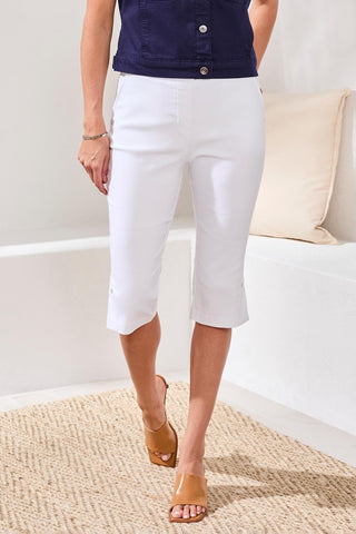 Pantsacourt Ajusté Flatten It® Avec Fente À Pression-Blanc