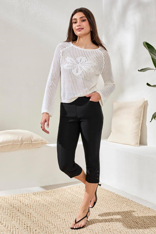 Pantsacourt Ajusté Flatten It® Avec Fente À Pression-Noir