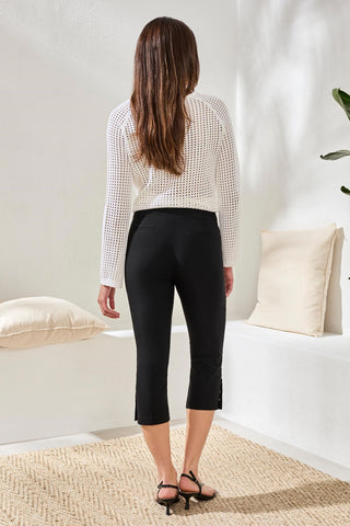Pantsacourt Ajusté Flatten It® Avec Fente À Pression-Noir