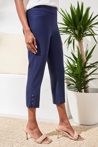 Pantsacourt Ajusté Flatten It® Avec Fente À Pression-Bleu Jet