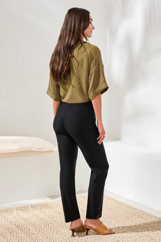 Pantsalon Cheville Ajusté À Enfiler Flatten It®-Noir