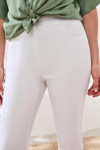 Pantsalon Cheville Ajusté À Enfiler Flatten It®-Blanc
