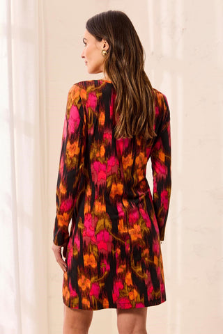 Robe Légère À Manches Longues Avec Nœud À L'Avant-Cèdre