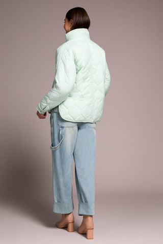 Lightweight Drop Shoulder Quilted Puffer-Aquafoam