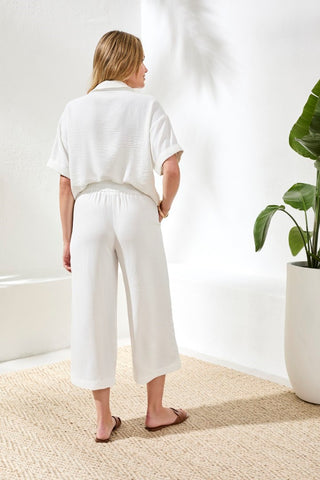 Airflow Pleated Pants With Elastic Waistband-Oceanpearl