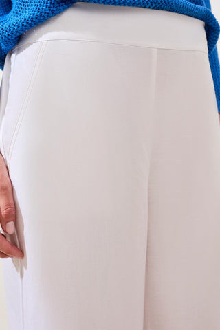 Lightweight Woven Wide Leg Pants-White