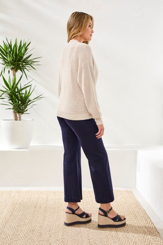 Long Sleeve Combed Cotton Cardigan-H canvas