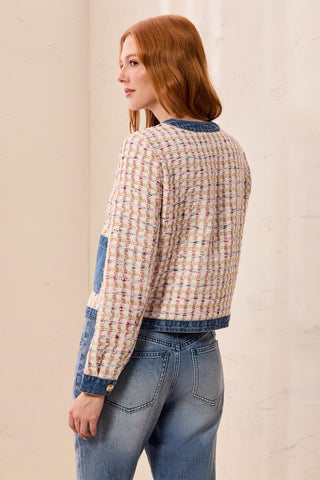 Veste En Tweed Avec Boutons Dorés-Nostalgie