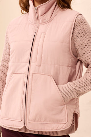 Packable Puffer Zip Up Vest-Violetice