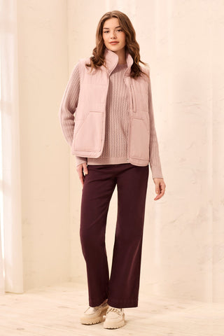 Packable Puffer Zip Up Vest-Violetice