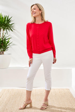 Pull Ajouré Avec Boutons Devant-Noir