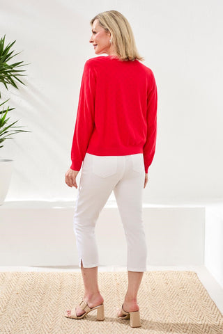 Pull Ajouré Avec Boutons Devant-Noir