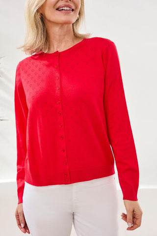 Pull Ajouré Avec Boutons Devant-Noir