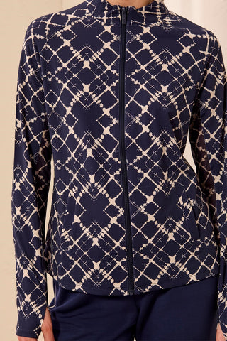UPF 50+ High Performance Mesh Sleeve Zip-Up Cardigan-Estateblue