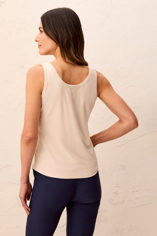 Camisole À Encolure Arrondie En Tricot Doux Sans Manches-Pierre de Lune