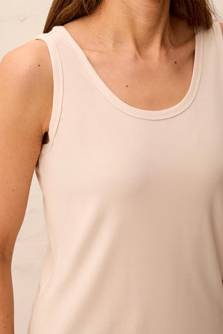 Camisole À Encolure Arrondie En Tricot Doux Sans Manches-Pierre de Lune