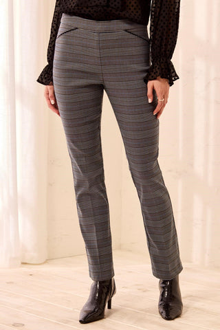 Pantalon À Enfiler À Motifs Écossais Extensible-Stellaire