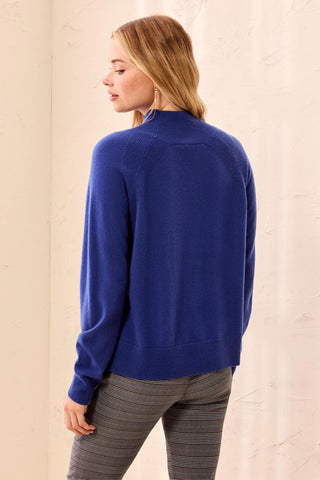 Signature Cashmere Mock Neck Raglan Sleeve Sweater-Stellar