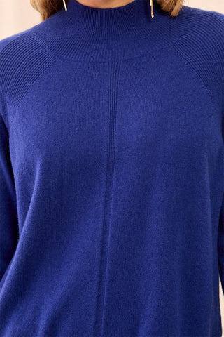 Signature Cashmere Mock Neck Raglan Sleeve Sweater-Stellar