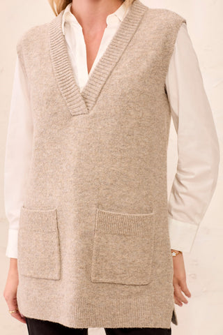 Sleeveless Tunic Knit Sweater Vest-Fossil