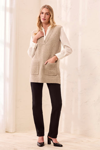 Sleeveless Tunic Knit Sweater Vest-Fossil