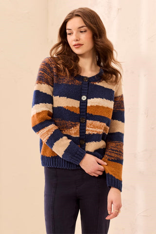 Cardigan En Tricot Doux À Col Rond Et Boutons-Stellaire