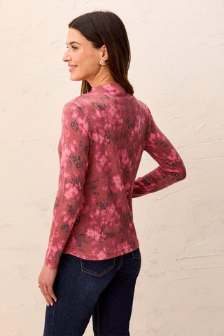 Soft Knit Funnel Neck Long Sleeve Top-Nostalgia