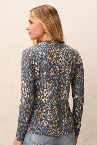 Soft Knit Funnel Neck Long Sleeve Top-Satinsky