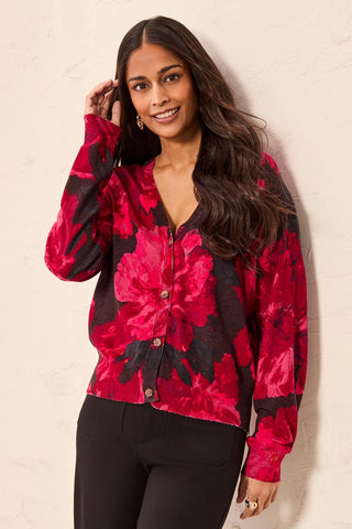 Soft Knit Lightweight V-Neck Sweater Cardigan-Jazzy