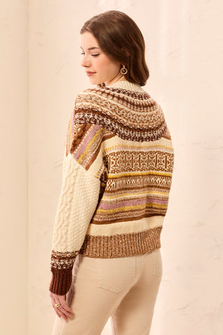 Soft Multi Stitch Button Front V-Neck Cardigan-Hazelwood